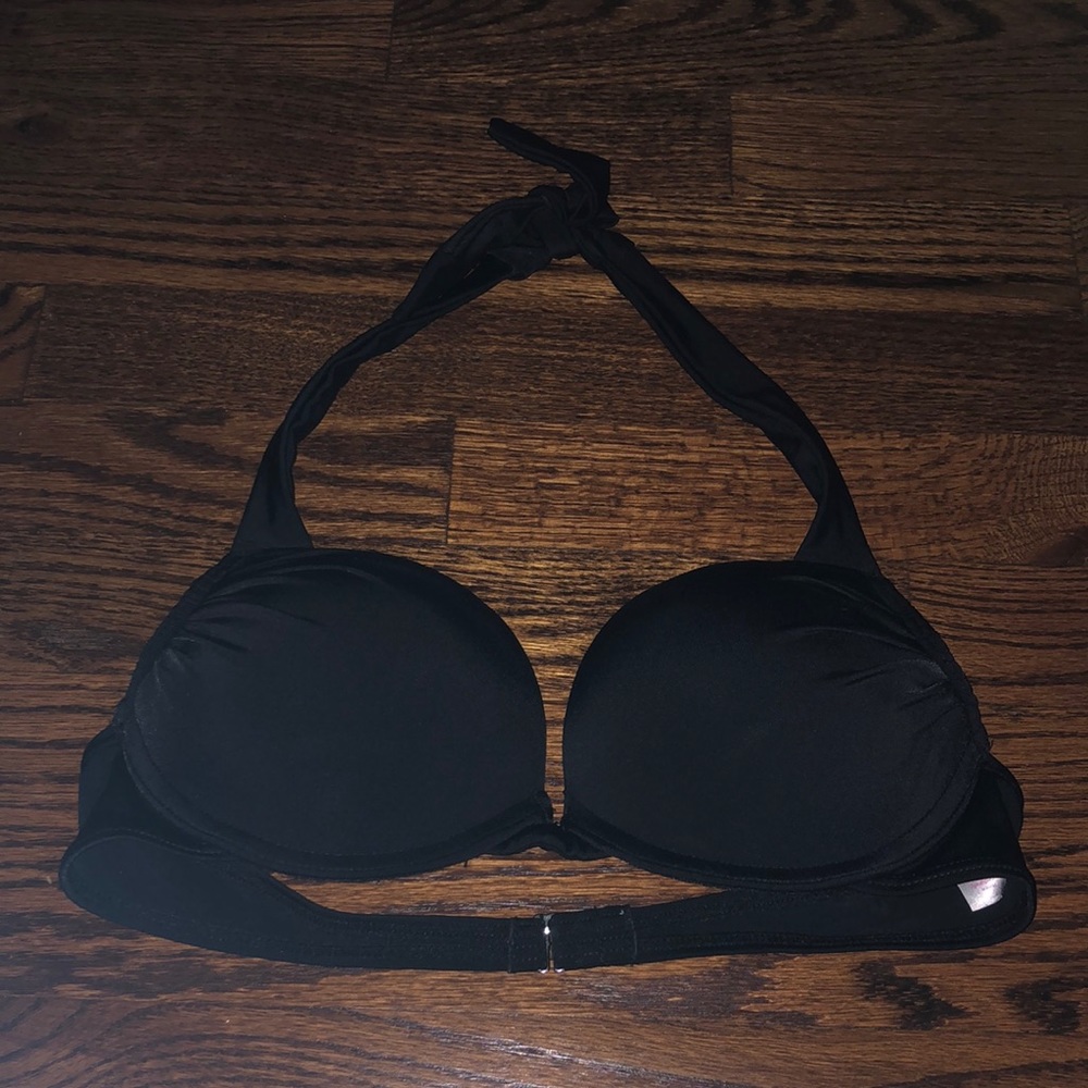 Push up black bathing suit top